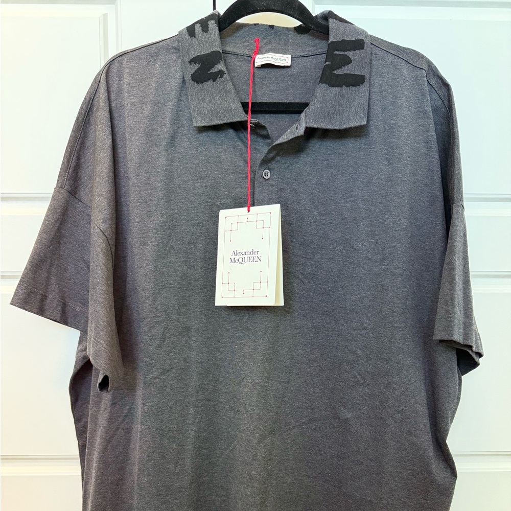 Alexander McQueen Gray Men's Polo